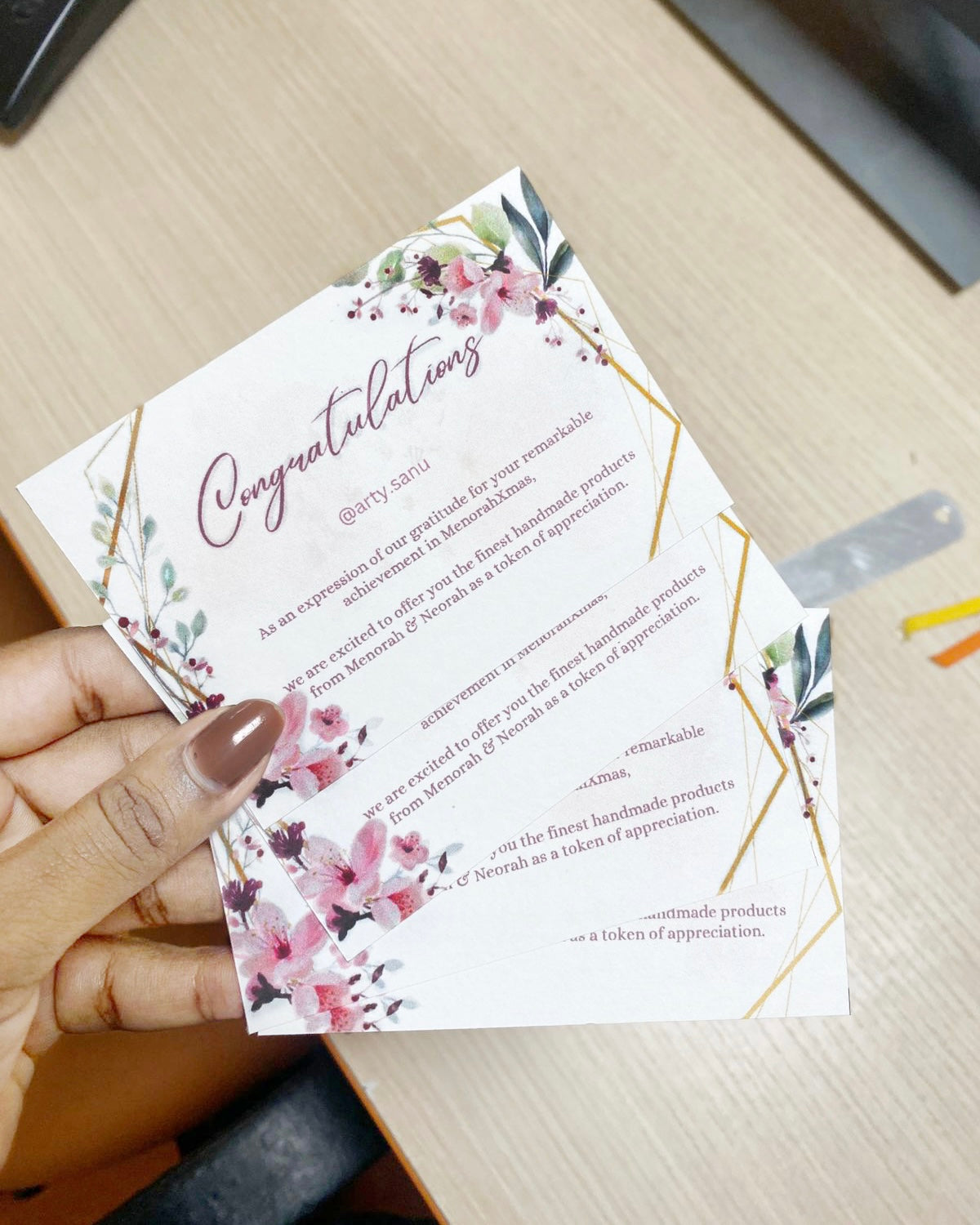 PERSONALISED NOTE – Atelier NEORAH