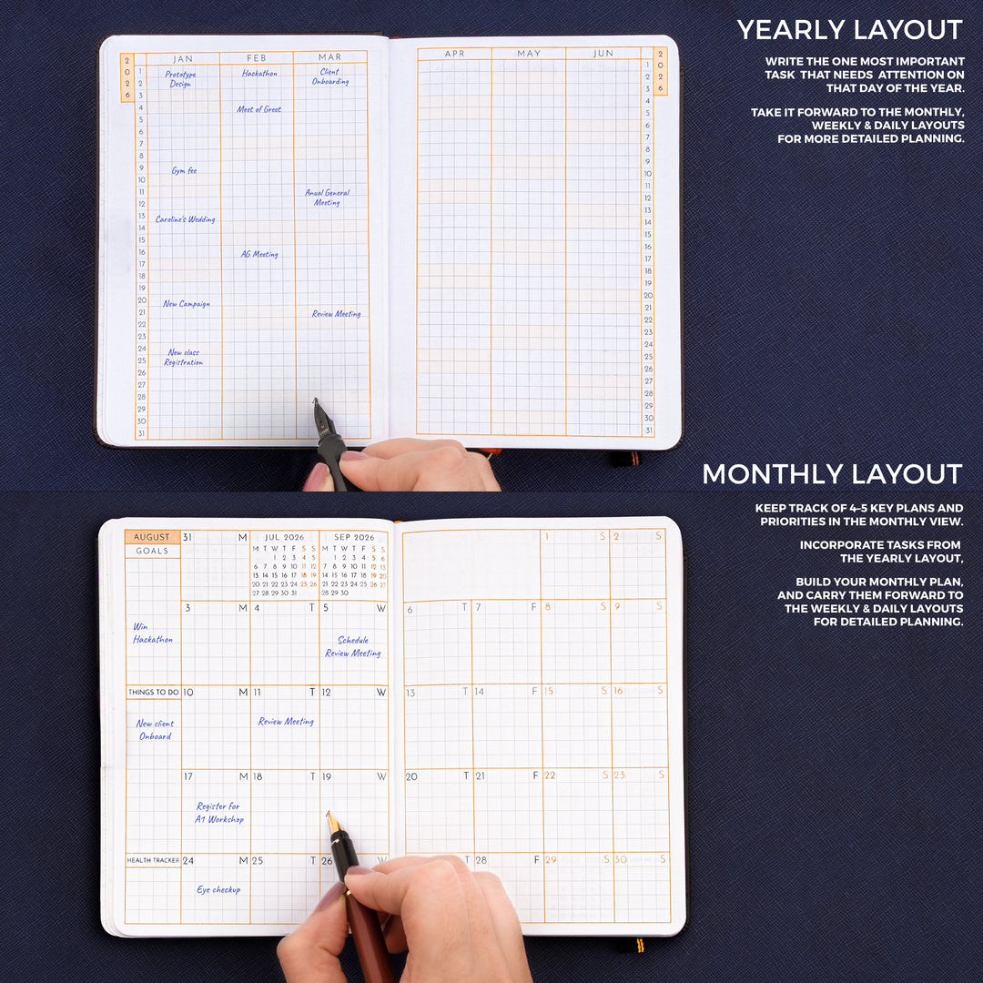 A6- 2026 - DAILY PLANNER  - 512 PAGES - SOFT COVER