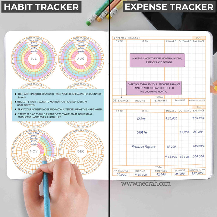 A5 - 2025 - DAILY PLANNER  - 512 PAGES - SOFT COVER