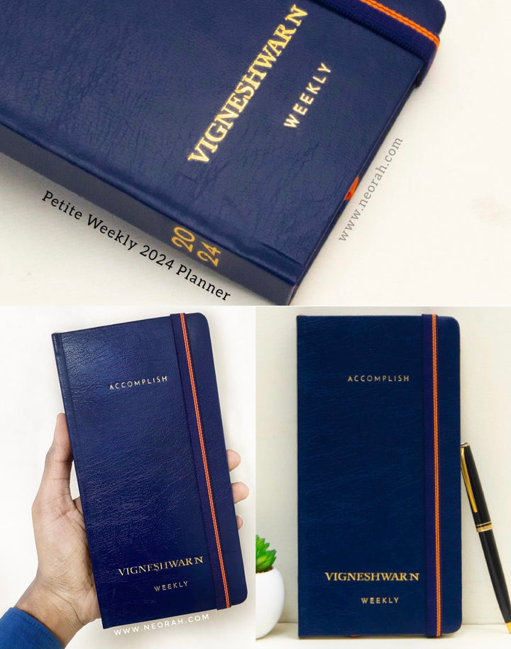 PETITE - UNDATED - WEEKLY PLANNER - HARD COVER