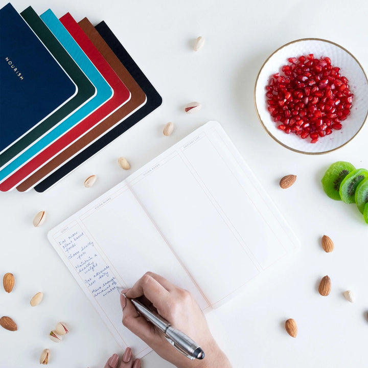This Neorah small journal notebook (wellness journal) is a wellness journal. It can track your food habits, calories, weight, and more. You can use it as a journal diary or a journal notebook.#color_black