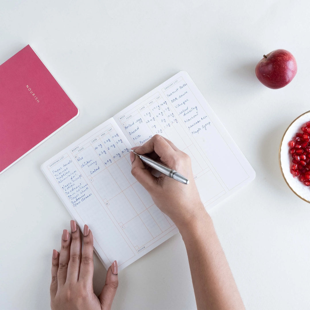 This Neorah small journal notebook (wellness journal) is a wellness journal. It can track your food habits, calories, weight, and more. You can use it as a journal diary or a journal notebook.#color_black