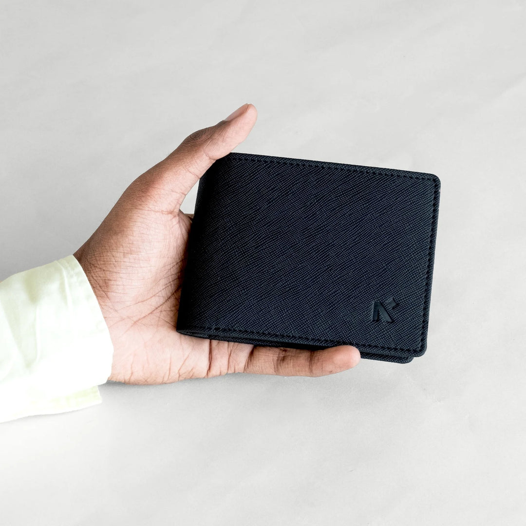 This Credit card Holder wallet is made of European Vegan Leather#color_black