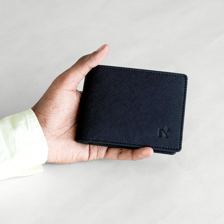 This Credit card Holder wallet is made of European Vegan Leather#color_black