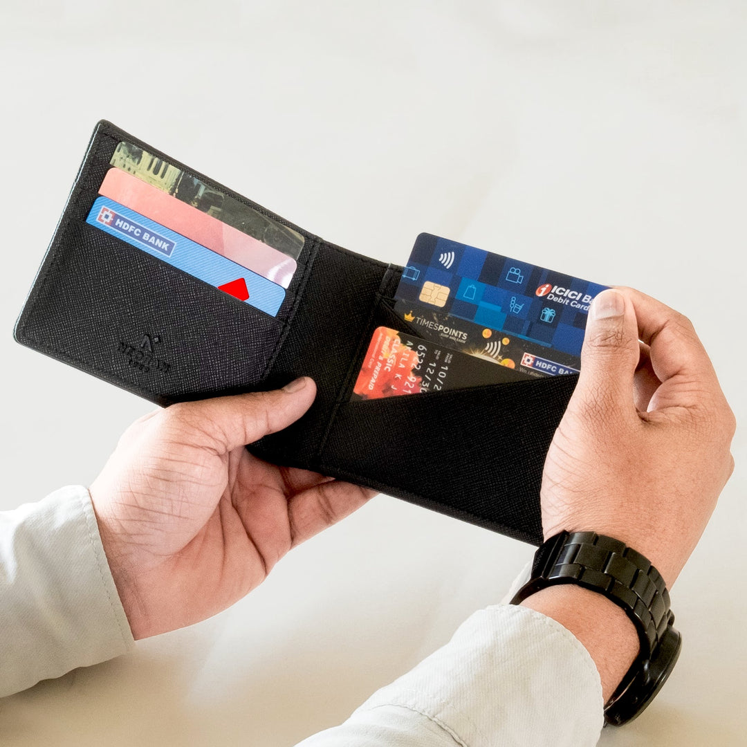 Its Perfect Size Allows The Wallet To Fit Comfortably Inside Your Trouser Pocket, Great For Personal Use As Well As For Gift To Your Friends, Family#color_black