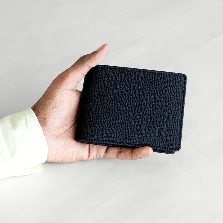 This Credit card Holder wallet is made of European Vegan Leather#color_black 